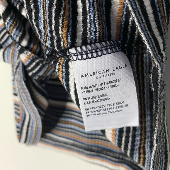 American Eagle Soft & Sexy Rib Striped Crop Tank Size L - Picture 6 of 6